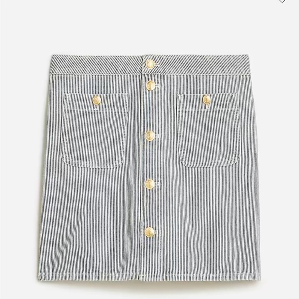 JCrew Striped Denim Mini Skirt - Picture 1 of 8